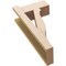 Ekena Millwork 6-in W x 12-in D x 24-in H Funston Block Rough Cedar Woodgrain TimberThane Outlooker, Primed Tan OUTUR060X12X24FST44RCPR - alternate 4
